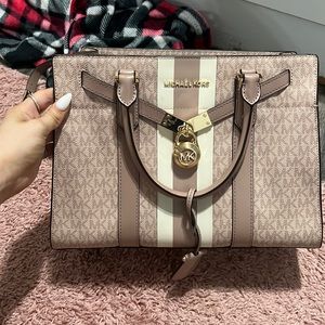 baby pink cross body tote